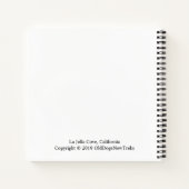 カリフォルニア州ラジョラコーブ ノートブック (裏面)