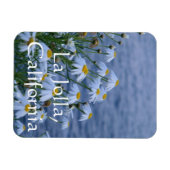カリフォルニア州ラジョーラの花と海 マグネット (横)