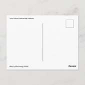 カリフォルニア州ラッセン火山国立公園 ポストカード (裏面)