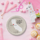 カリフォルニア州ラブホームスウィートホームカスタムマップ ペーパープレート (パーティー)