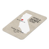 カリフォルニア州ラブホームスウィートホームカスタムマップ マグネット (左側)