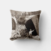 カリフォルニア州ランバージャックスRedwood 1910落ちたの隣 クッション (正面)