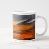 カリフォルニア州ラ絵画ジョーラ、Scripps Pierのバージョン ジャンボコーヒーマグカップ (右)