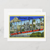 カリフォルニア州リバーサイドからのヴィンテージの挨拶 ポストカード (正面/裏面)
