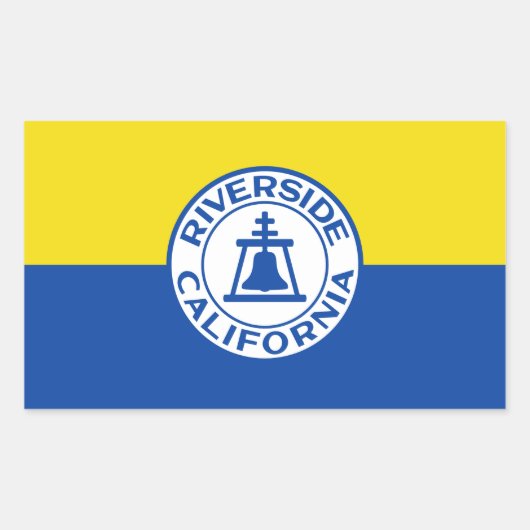 カリフォルニア州リバーサイド州旗 長方形シール (正面)