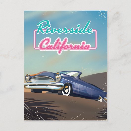 カリフォルニア州リバーサイド旅行ポスター ポストカード (正面)