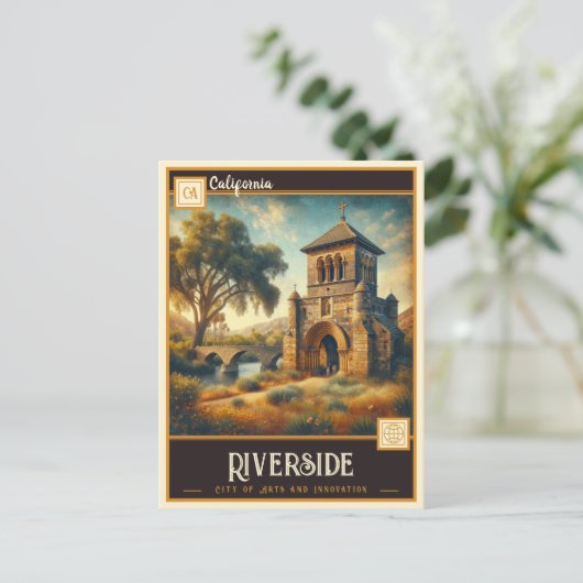 カリフォルニア州リバーサイド |ヴィンテージはがき ポストカード (スタンド正面)