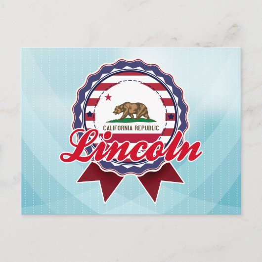カリフォルニア州リンカーン ポストカード (正面)