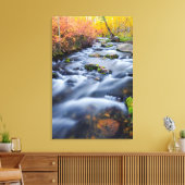 カリフォルニア州ルンディクリークに沿った秋 キャンバスプリント (インサイチュ (リビング))