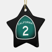 カリフォルニア州ルート2 セラミックオーナメント (左)