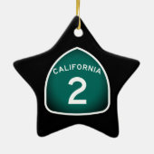 カリフォルニア州ルート2 セラミックオーナメント (裏面)