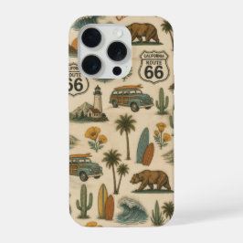 カリフォルニア州ルート66コースト沿いのレトロな逃避行 iPhone 15 PROケース
