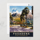 カリフォルニア州レジデンタルエリアPasadena ポストカード (正面/裏面)