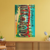 カリフォルニア州レッドウッズ – ラージ・レター・シーン キャンバスプリント (インサイチュ (リビング))