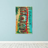 カリフォルニア州レッドウッズ – ラージ・レター・シーン キャンバスプリント (インサイチュ (ウッドフロア))