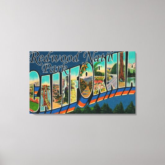 カリフォルニア州レッドウッドナットル公園 キャンバスプリント (正面)