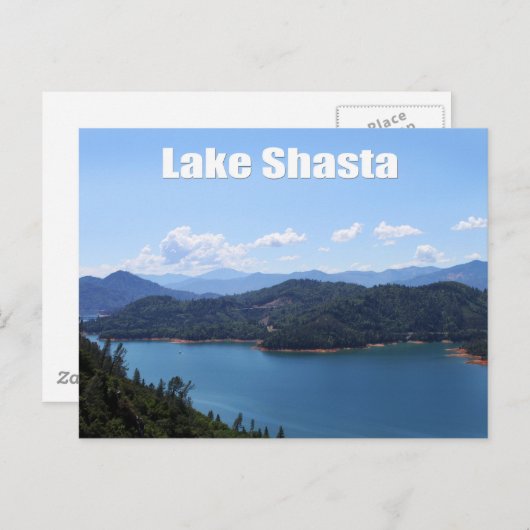 カリフォルニア州レディングのシャスタ湖 ポストカード (正面/裏面)