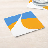 カリフォルニア州レディング州旗 スクエアペーパーコースター (アングル)