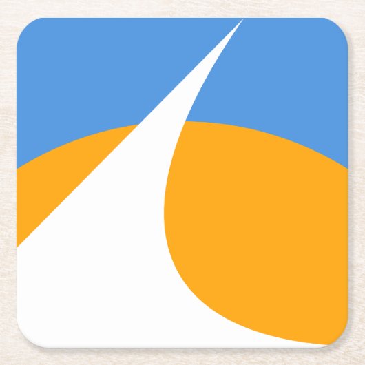 カリフォルニア州レディング州旗 スクエアペーパーコースター (正面)