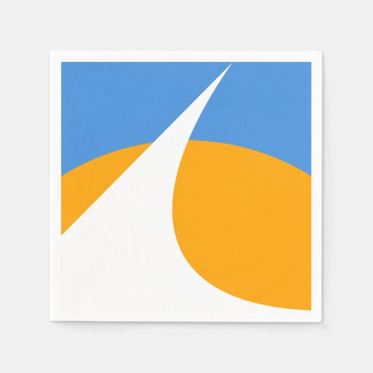 カリフォルニア州レディング州旗 スタンダードカクテルナプキン (正面)