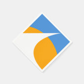 カリフォルニア州レディング州旗 スタンダードカクテルナプキン (角)