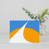 カリフォルニア州レディング州旗 箔シーズンポストカード (立ち正面)