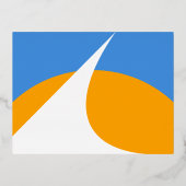 カリフォルニア州レディング州旗 箔シーズンポストカード (正面)