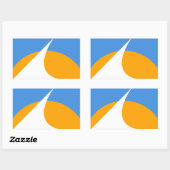 カリフォルニア州レディング州旗 長方形シール (シート)