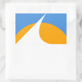 カリフォルニア州レディング州旗 長方形シール (バッグ)