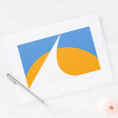 カリフォルニア州レディング州旗 長方形シール (封筒)