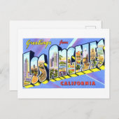 カリフォルニア州ロサンゼルスからのヴィンテージの挨拶 ポストカード (正面/裏面)