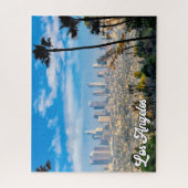 カリフォルニア州ロサンゼルス上空の曇り日 ジグソーパズル (縦)