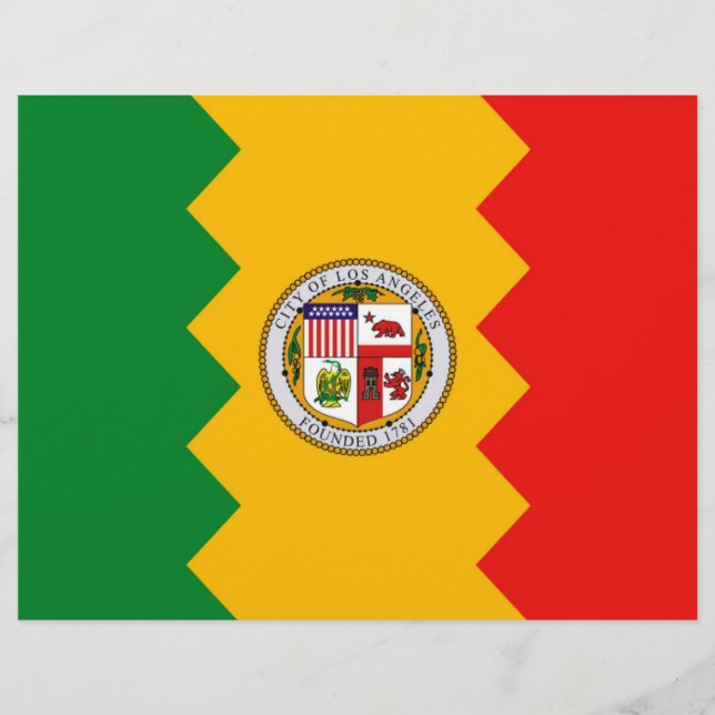 カリフォルニア州ロサンゼルス州旗のレターヘッド (正面)