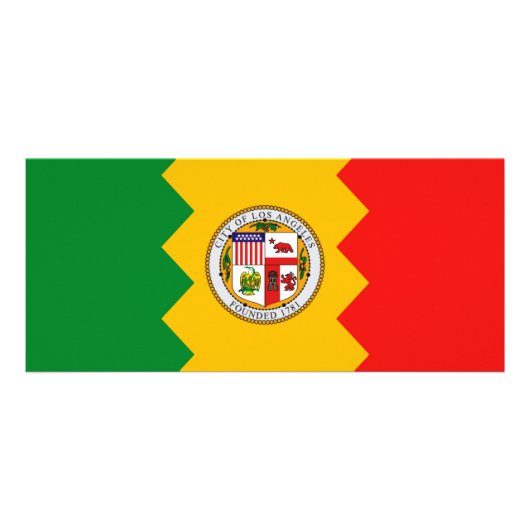 カリフォルニア州ロサンゼルス州旗の付いたラックカード ラックカード (裏面)