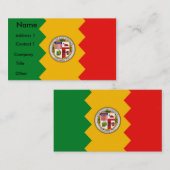カリフォルニア州ロサンゼルス州旗の名刺 名刺 (正面/裏面)