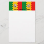 カリフォルニア州ロサンゼルス州旗の文房具 便箋 (正面)