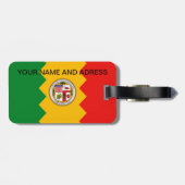 カリフォルニア州ロサンゼルス州旗の荷札 ラゲッジタグ (裏面横)