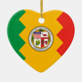 カリフォルニア州ロサンゼルス州旗 セラミックオーナメント (正面)