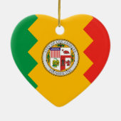 カリフォルニア州ロサンゼルス州旗 セラミックオーナメント (裏面)