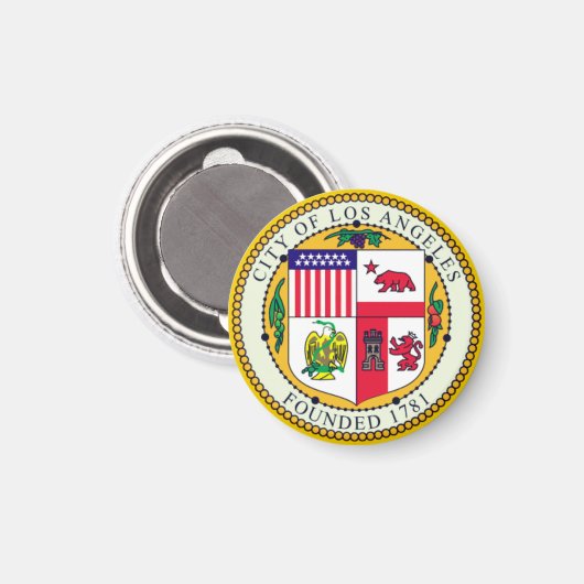 カリフォルニア州ロサンゼルス州旗 マグネット (正面/裏面)