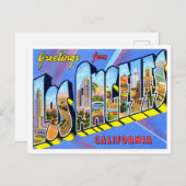 カリフォルニア州ロサンゼルス旅行からの挨拶 ポストカード (正面/裏面)