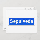 カリフォルニア州ロサンゼルス、セプルヴェーダ通り標識 ポストカード (正面/裏面)