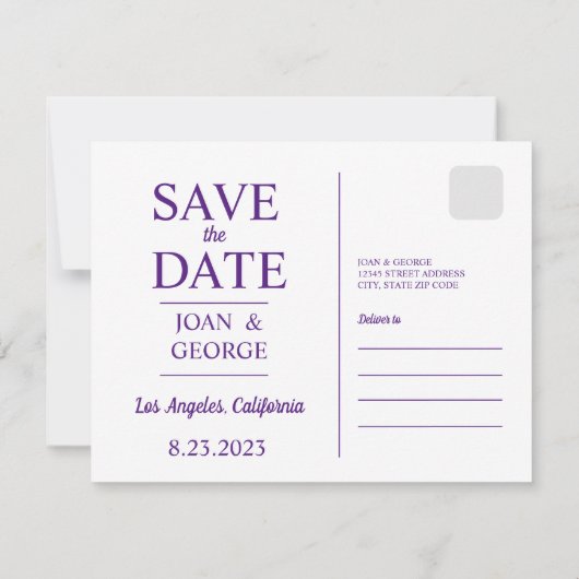 カリフォルニア州ロサンゼルス セーブザデート (裏面)