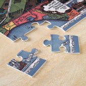 カリフォルニア州ロサンゼルス 古地図 空中鳥瞰図 ジグソーパズル (側面)