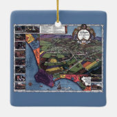 カリフォルニア州ロサンゼルス 古地図 空中鳥瞰図 セラミックオーナメント (裏面)