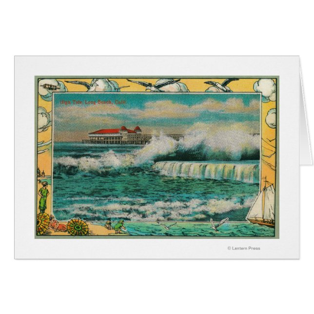 カリフォルニア州ロングビーチの満潮 (正面横)