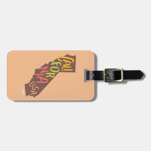 カリフォルニア州ヴィンテージロゴ州図形 ラゲッジタグ (正面横)