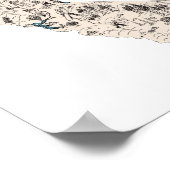 カリフォルニア州ヴィンテージ写真マップアンティーク州グラフ ポスター (角)