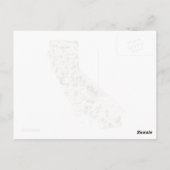 カリフォルニア州ヴィンテージ写真マップアンティーク州グラフ ポストカード (裏面)