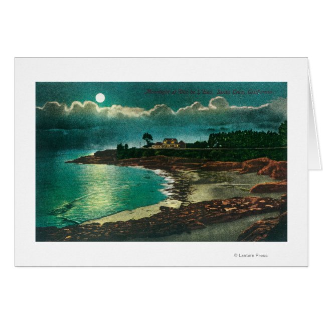 カリフォルニア州ヴォードルオサンタクルーズの月の眺め (正面横)